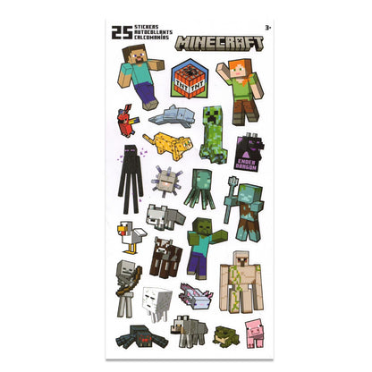 Minecraft Back to School Value Pack Set - Minecraft Folder, Notebook, Erasers, Stickers, and More | Video Game School Supplies Bundle