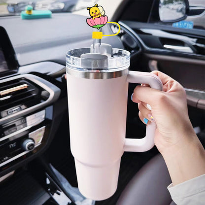 Straw Toppers for Stanley Cup 50PCS Random Different Straw Covers Cap for Tumbler Bulk Cute Funny Stanley Cup Accessories fit 0.4in/10mm and 30&40 Oz Stanleys Tumbler Straws Protector for Party gifts