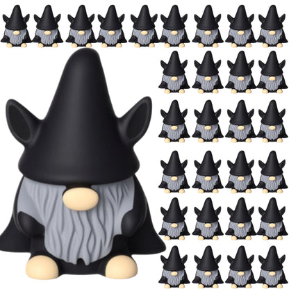 Roowest 60 Pcs 60 Pcs Mini Christmas Gnomes Figurines Decorations Miniature Resin Gnomes Tiny Santa Deer Gingerbread Man Dwarf Figurine to Hide Ornaments for Village Table Decor (Bat)