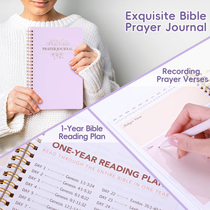XKDOUS Bible Study Supplies Journaling Kit for Women, Bible Study Kit, 12 Pastel Highlighters and 12 Pens No Bleed, 75 Laminated Tabs, Prayer Journal Pencil Case and More, Purple