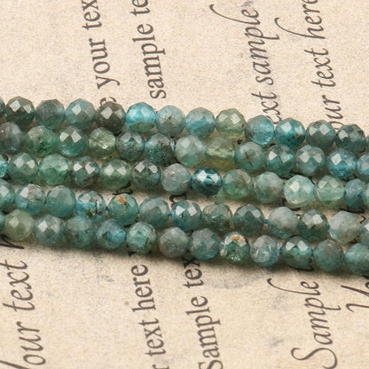 Song Xi 180pcs 2mm Natural Kyanite Gemstone Beads Faceted Round Loose Stone Beads for Jewelry Making (1 Strand)