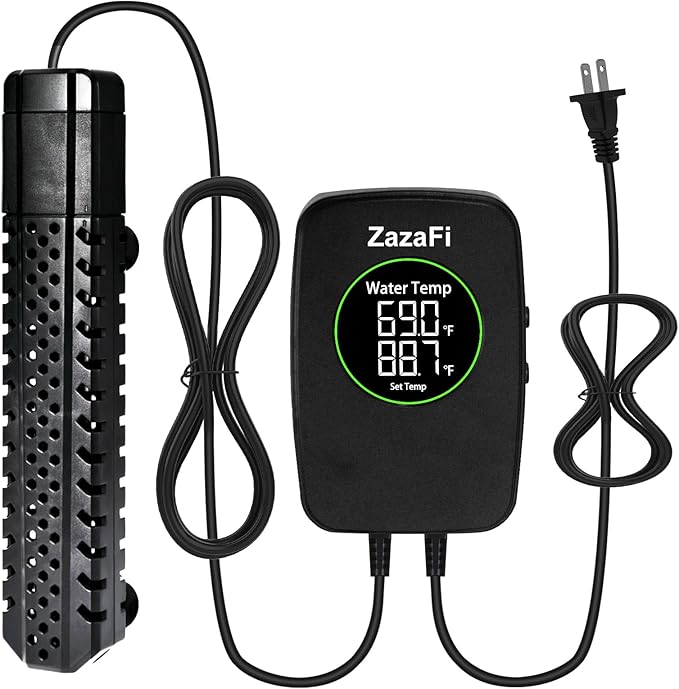 Aquarium Heater 100W, Fish Tank Heater with High-Temperature Protection and Turtle Tank Heater with Automatic Power-Off When Leaving Seawater or Freshwater.