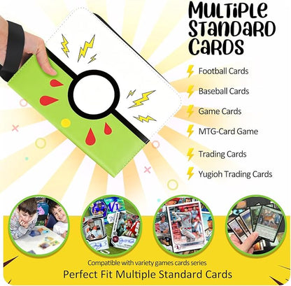 Collectible Trading Card Albums, 400 Card Holders with 50 Removable Sleeves, Portable 4 Pockets Collectible Trading Card Binder, PU Card Collection Binder for MTG, TCG, Sport Card, Game Cards
