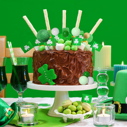 100 Pcs Green and Pink Ball Cake Topper Decorations for Witch Theme Party Birthday Party Cake Decorations