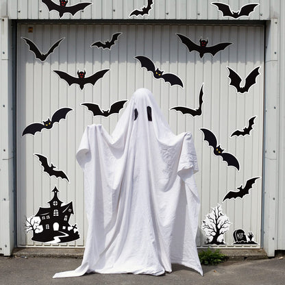Fiada 21 Pcs Halloween Garage Door Decorations Magnets Bats Magnetic Holiday for Outdoor Party Car Haunted House Tree Grave Locker Sticker Decor