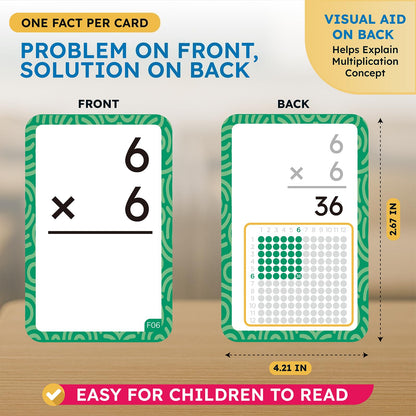 JoyCat 162 Multiplication Flash Cards - All Facts 1-12 Times Tables with Visual Aids Mastered & Review Sorting for Kids 3rd 4th 5th Grade or Homeschool Supplies