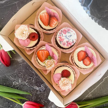 200 Pieces Tulip Cupcake Muffin Liners Greaseproof Paper Baking Cups Cupcake Wrappers for Birthday Wedding Party Baby Showers Catering Restaurants(Pink)