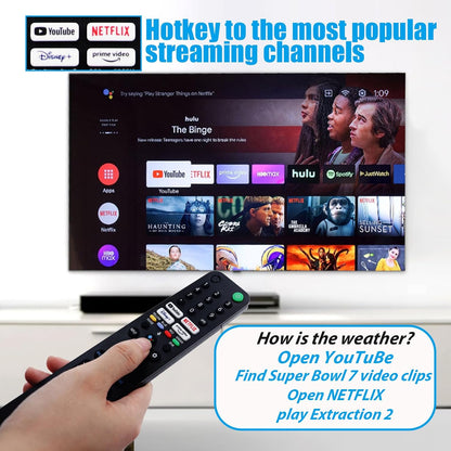 RMF-TX520U for Sony Smart TV & Bravia TV with Voice Control - Replacement Remote for Sony 2019-2023 XBR/KD/XR Series, X80J, X85J, X90J, A80J etc - 1 Year Warranty