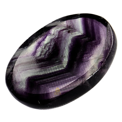 Anaya Agate Fluorite Worry Stones Certified Crystal Thumb Worry Stone for Anguish, Relaxing and Soothing Balance Stones for Meditation, Stress Relief Crystals and Healing Stones for Men, Women