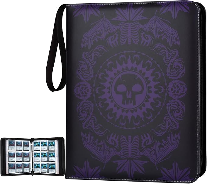 9-Pocket Card Binder for MTG,720 Double Sided Pocket PU Trading Collection Binder,Premium Collector Card Album for MTG,TCG,Yugioh,Game Cards(Purple)