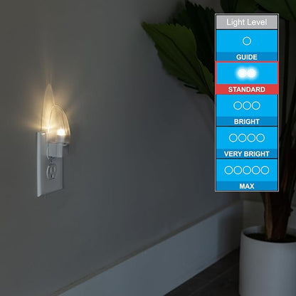 Lights by Night Plug in LED Night Light, Nightlight Plug into Wall, Dusk to Dawn Sensor, Warm White, Bedroom, Bathroom, Nursery, Hallway, Kitchen, UL Safety Listed, 11375
