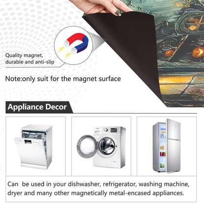 Happy Halloween Kitchen Dishwasher Stickers Magnetic Cover Spooky Pumpkin Kitchen Fridge Magnet Covers Decals Home Decorations Vinyl Sticker Reusable 23W x 26H inches