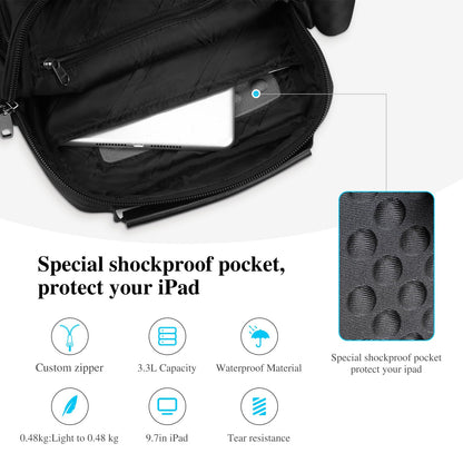 BAIGIO Men's Messenger Bag Shoulder Bags Crossbody Travel Bag Casual Sling Pack Man Purse Handbag for Work Business
