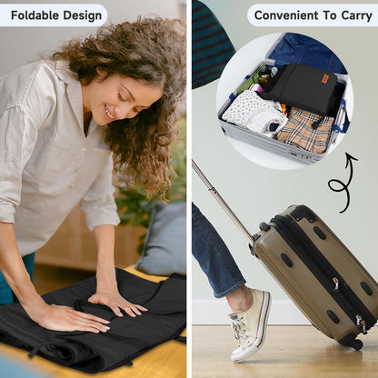 Ytonet Garment Bags for Travel, Foldable Garment Duffle Bags for Women men, Convertible Travel Garment Bag with Shoe Compartment, 2 in 1 Hanging Suitcase Suit Water Resistant Weekender Bag, Black