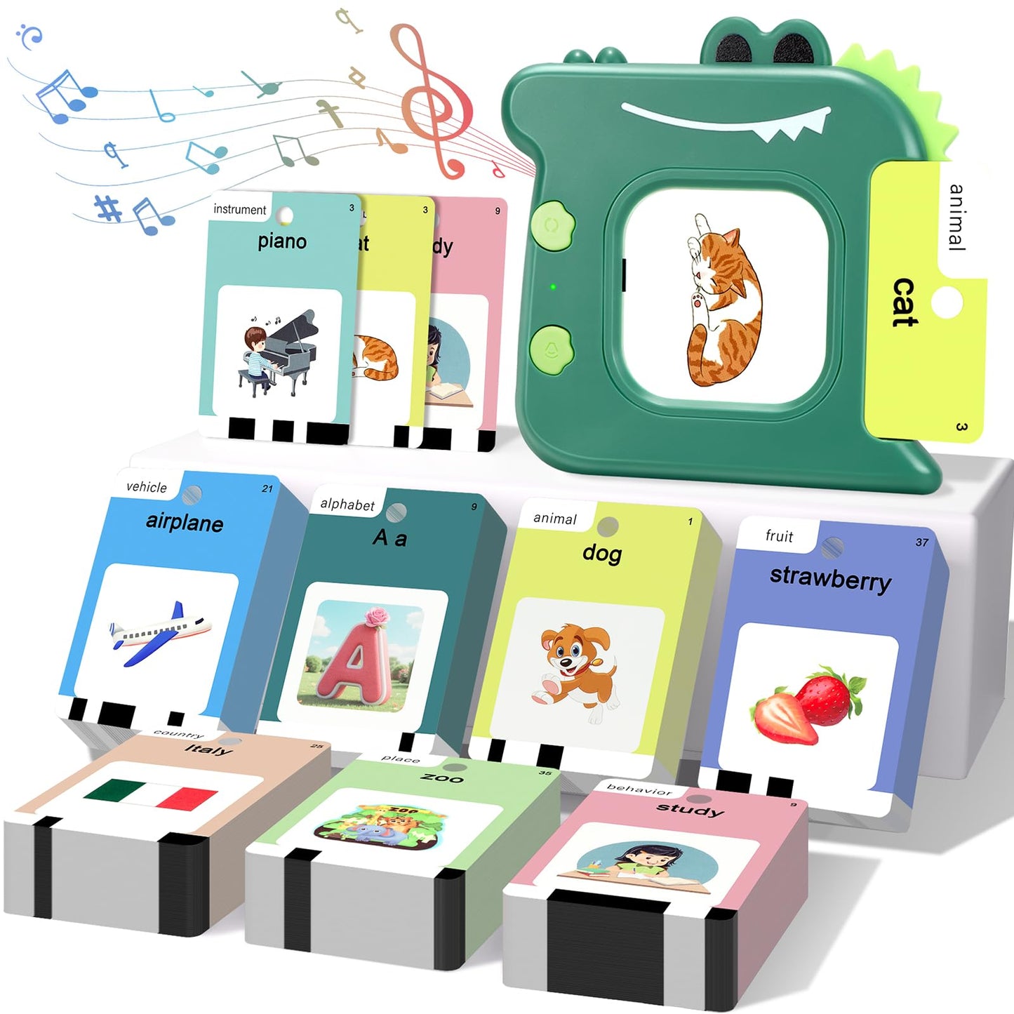 Talking Flash Cards for Toddlers 1 2 3 4 5 6 Year Olds, 420 Sight Words, Montessori Toys to Learning, Pocket Speech Therapy Toys for Toddlers, Sensory Preschool Educational Birthday