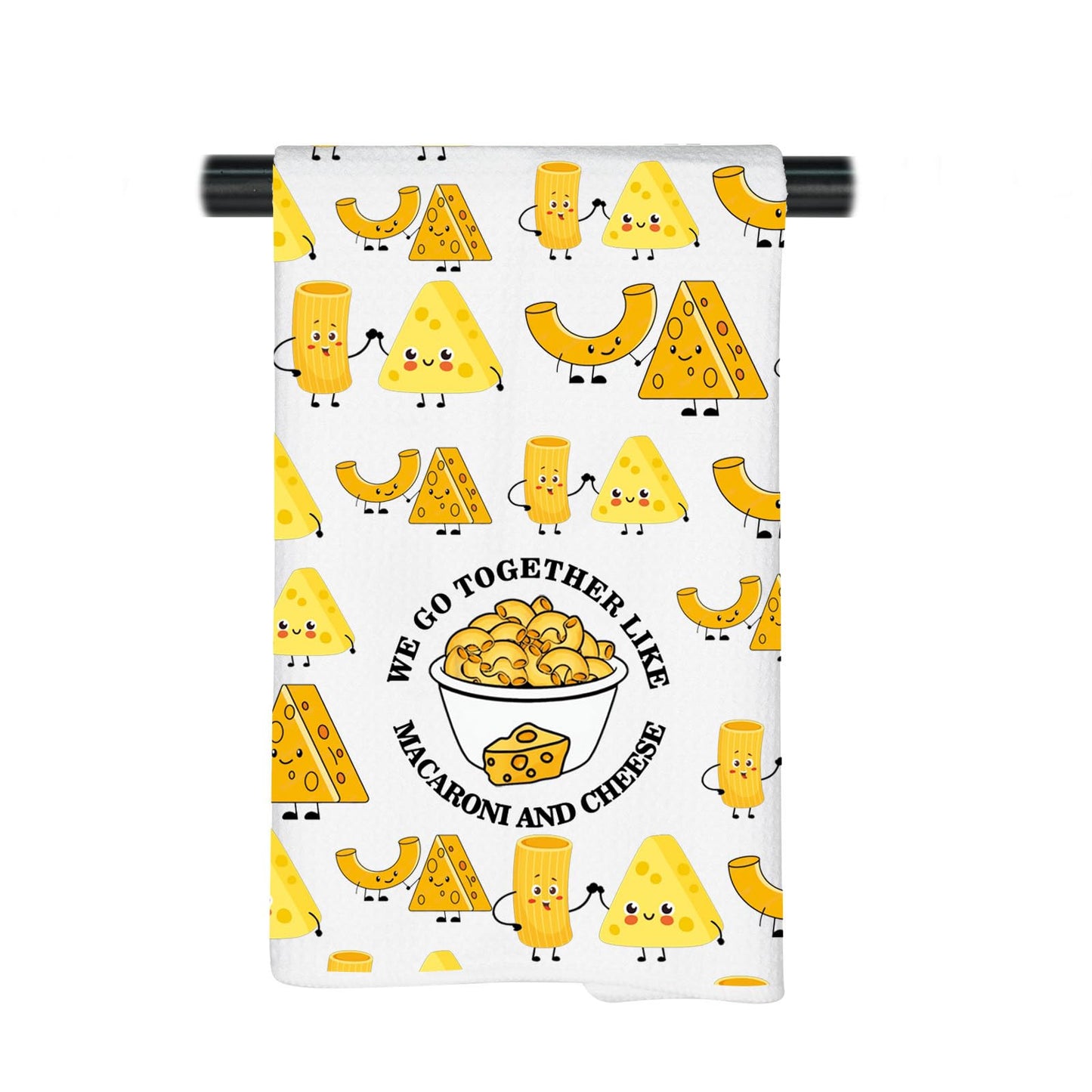JNIAP Mac and Cheese Gift We Go Together Like Macaroni and Cheese Kitchen Towel Macaroni and Cheese Lover Gift (We Go Together)