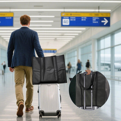 Business Travel Garment Bag, Suit Bags for Men for Sales Professional, Foldable Suit Carrier with Shoe Compartment, Clear Window, Handle, Zipper, Wrinkle Free Suit Bag for Flights, Office, Hotels
