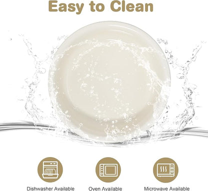 Wordcam 28oz Ceramic Dog Bowls, Durable Modern Pet Food and Water Bowls for Small Medium Dogs and Cats, Replacement Bowls for Wordcam SS01 Model (Cream White)
