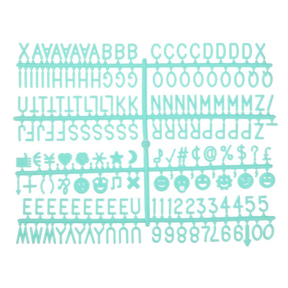 MECCANIXITY 3/4 Inch Letters Set for Felt Letter Board Numbers Symbols Light Green Alphabet Message Board Changeable for Cafe, Wedding, Birthday