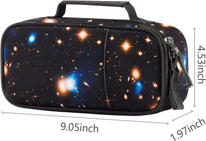 Choco Mocha Galaxy Pencil Case for Boys, Soft Pencil Case Kids Pencils Pouch for Kindergarten Boys, Black