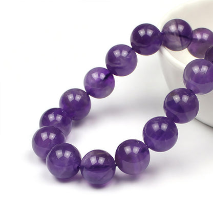MJDCB 5A Natural South Africa Amethyst Gemstone Round Stone Beads for Jewelry Making DIY Bracelet Necklace (8mm)
