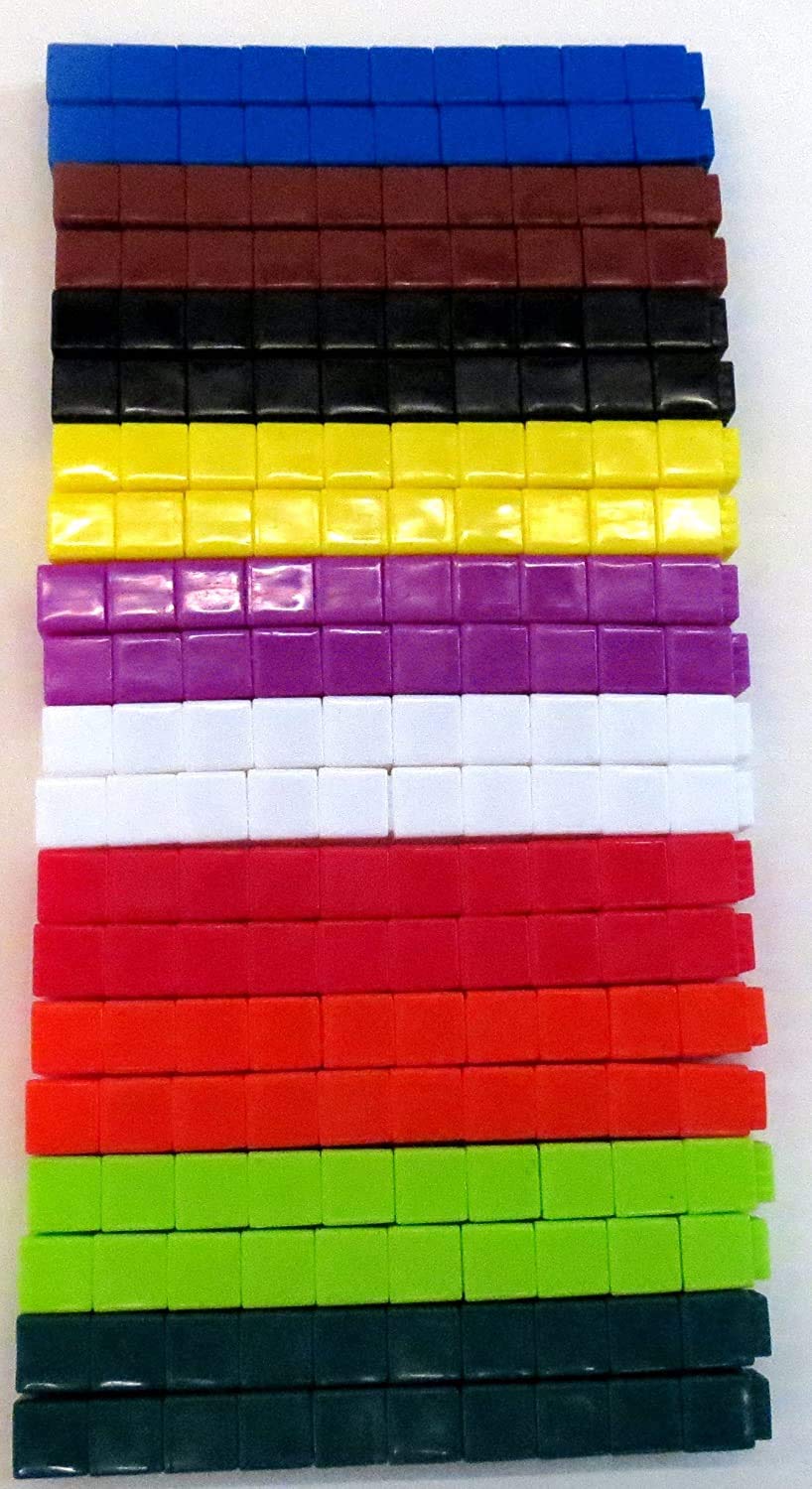 hand2mind Interlocking UniLink Cubes, Plastic Cubes for Early Math, Connecting Cubes for Kids Learning, Math Manipulatives, Counting Cubes for Kids Math, Preschool Classroom Supplies (Set of 500)