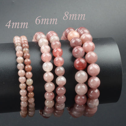 CHCCOYE 4mm Natural Healing Gemstone Bracelet Handmade Yoga Stretch Elastic Bracelet Stress Relief Crystal Jewelry for Men and Women (4mm,Angel Quartz)
