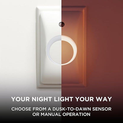 GlowGuard Childproof Outlet Covers & Night Light (1-Pack) | Secure & Tamper Resistant | Childproof, Babyproof, Toddler Proof, Child Safety Socket Cover | Light Sensor or Manual Toggle | Patent Pending