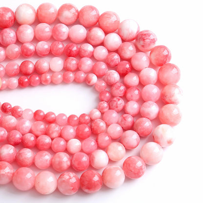 160PCS 4MM Pink Persian Jade Spacer Loose Beads for Jewelry Making DIY Bracelet Necklace 2 Strands