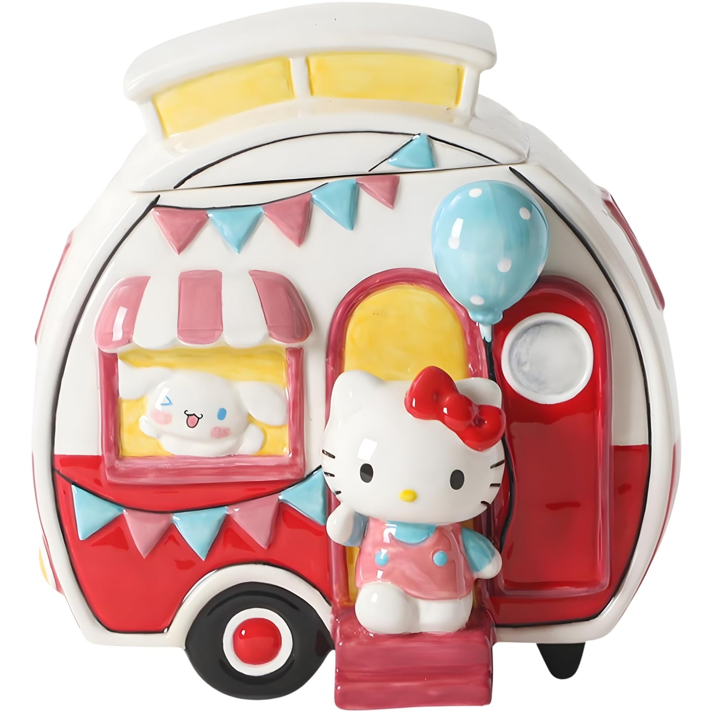 Blue Sky Clayworks Hello Kitty and My Melody Camper Cookie Jar, Home & Kitchen Accessories, Ceramic, 23801