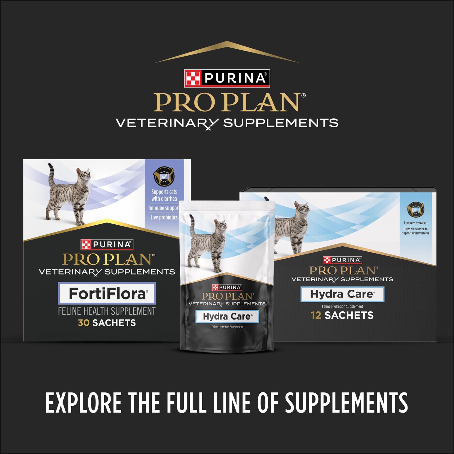 Pro Plan Veterinary Diets FortiFlora Daily Probiotic Powder Supplement for Cats with Digestive Support and Immune System for Occasional Diarrhea