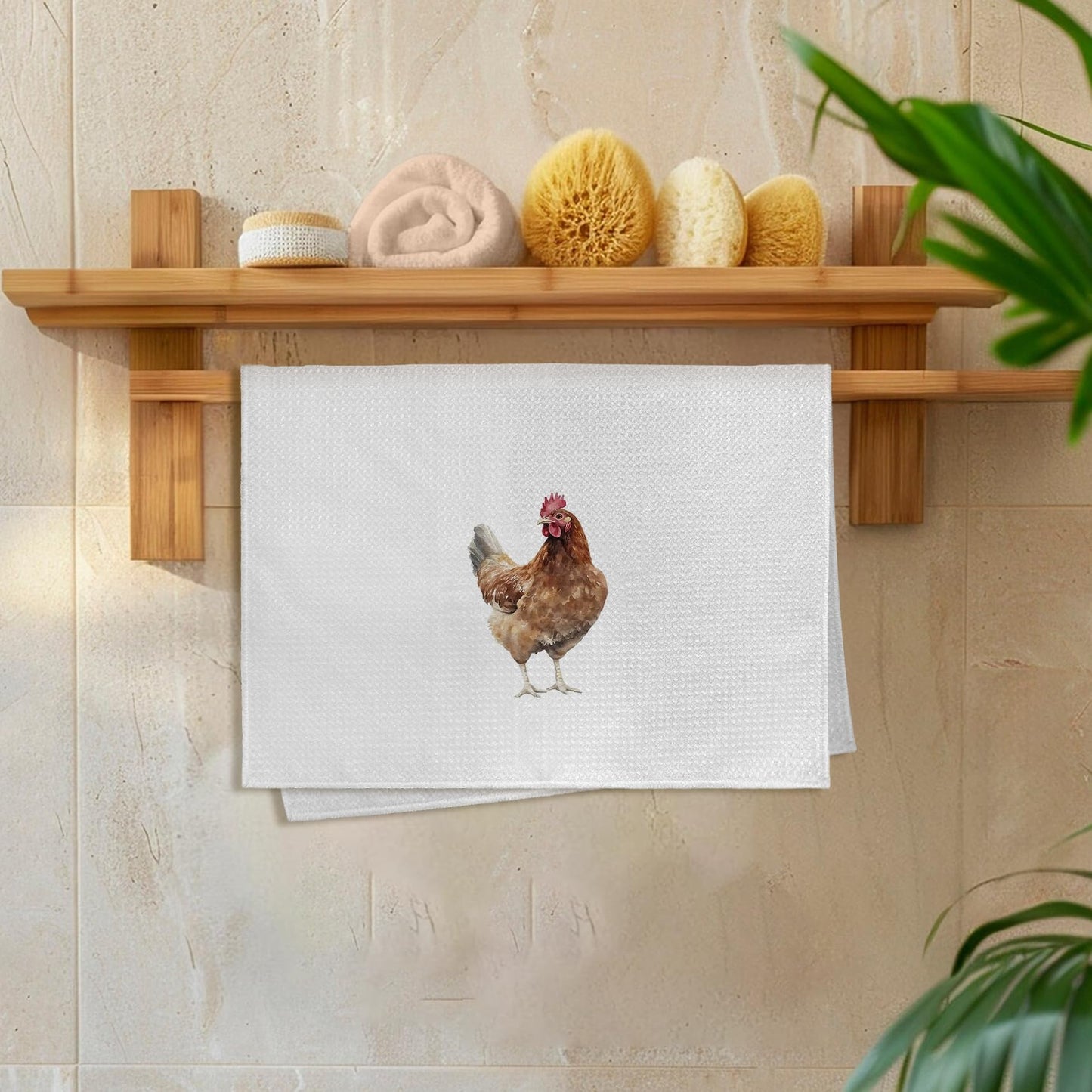 GWFSJYU Chicken Decor Kitchen Towels Set of 4, Farm Animal Rooster Dish Tea Towels for Kitchen, Chicken Gifts for Women,Farmhouse Chickens Decorative Hand Towel for Bathroom, 16x24 Inch