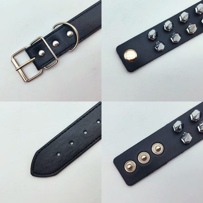 Ymimanchil Puddin Choker Bracelet Set Punk Leather Bracelet Letter Collar Cosplay Accessory for Women Halloween Party Costume