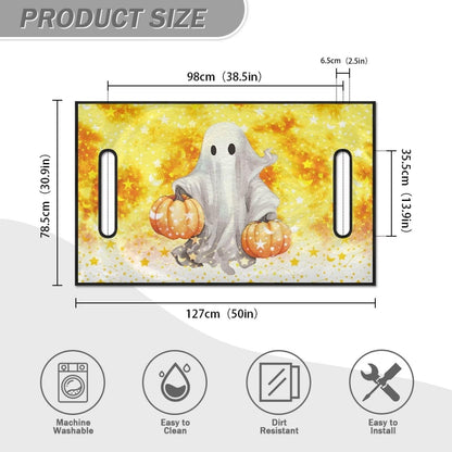 Yewattles Halloween Seat Cover for Golf Cart Universal Fit Most 2 Passenger Club Car Lightweight Anti-hot Golf Cart Seat Towel Blanket Protector Pumpkin Ghost Print Decor