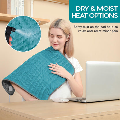 Large Heating Pad for Back Pain Relief, Electric Heating Pad for Neck and Shoulders, Auto Shut Off, Fast Heat, Christmas Gifts for Women Men, Birthday Gifts for Mom Dad (17'' x 33)