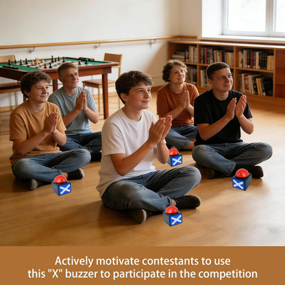 PEDOBALI 8 Pcs Answer Game Buzzer with Sound and Light Buzzer Alarm Buttons Contest Prop Trivia Quiz Toys for Adult Kids Game Show Party