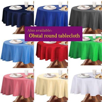 Obstal Rectangle Table Cloth, Oil-Proof Spill-Proof and Water Resistance Microfiber Tablecloth, Decorative Fabric Table Cover for Outdoor and Indoor Use (Navy Blue, 60 x 102 Inch)