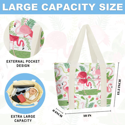 IAXIC Tote Bag & Wet Bag Set, Waterproof Multi-purpose Storage Kit with Summer Themed Print, Practical Gift for Daily Travel Beach Gym Organizing