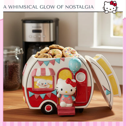 Blue Sky Clayworks Hello Kitty and My Melody Camper Cookie Jar, Home & Kitchen Accessories, Ceramic, 23801