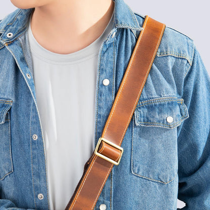 Leather Bag Strap Replacement - Adjustable Shoulder Strap for Messenger Briefcase Duffle Crossbody Bags