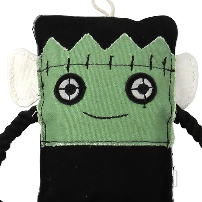 Pet Passion Multipack Stuffed Dog Toys Durable Cotton Canvas with Coconut Fill for All Pet Breeds, Frankenstein, One Size