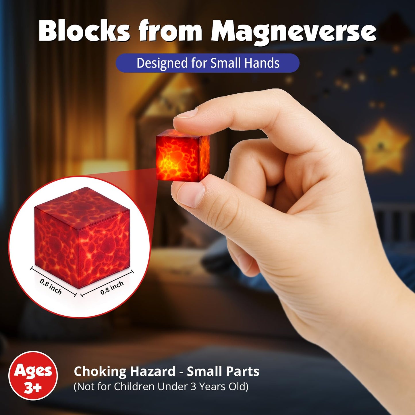 200 PCS Magnetic Blocks with Light Blocks - Magnet Toys for Kids, Boys and Girls, Magnetic Building Blocks Cubes, Stacking Magnets for Kids, for Boys and Girls Age 3+ Years Old