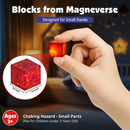 200 PCS Magnetic Blocks with Light Blocks - Magnet Toys for Kids, Boys and Girls, Magnetic Building Blocks Cubes, Stacking Magnets for Kids, for Boys and Girls Age 3+ Years Old