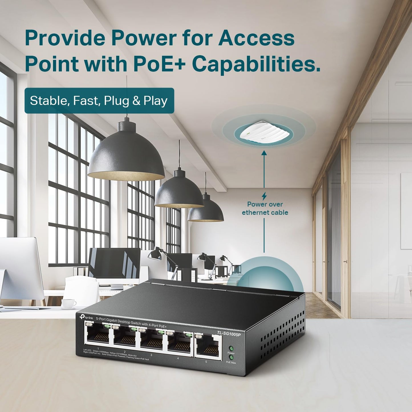 TP-Link TL-SG1428PE 24 Port Gigabit PoE Switch Easy Smart Managed 24 PoE+ Port @250W w/ 2 UL Gigabit Ports + 2 SFP Slots PoE Auto Recovery QoS, Vlan, IGMP & LAG