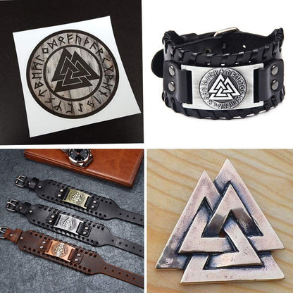 GelConnie Viking Bracelet Medieval Futhark Rune Punk Leather Cuff Bracelet Gothic Leather Wristband Nordic Bracelets Amulet Scandinavian Talisman Celtic Pagan Jewelry