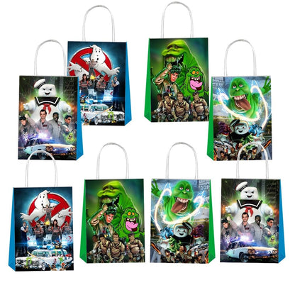 SDONY 12pcs Ghost Party Gift Bags with Handles, Ghost Birthday Party Supplies for Party Decorations