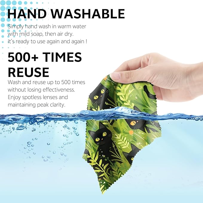 6 PCS Glasses Cleaning Cloth Eyeglass Lens Cleaning Cloth Eyeglasses Wipes