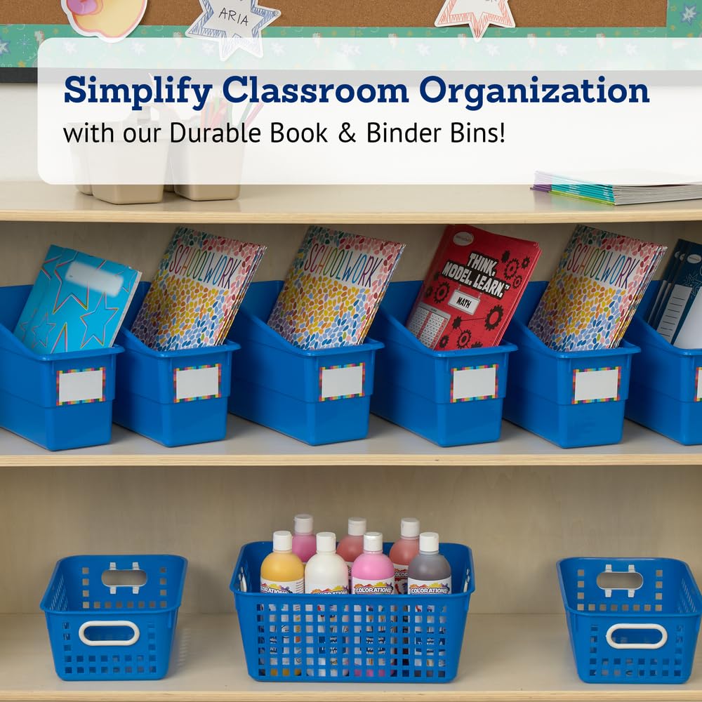 Really Good Stuff Durable Book & Binder Holders - 6 Pack - Blue