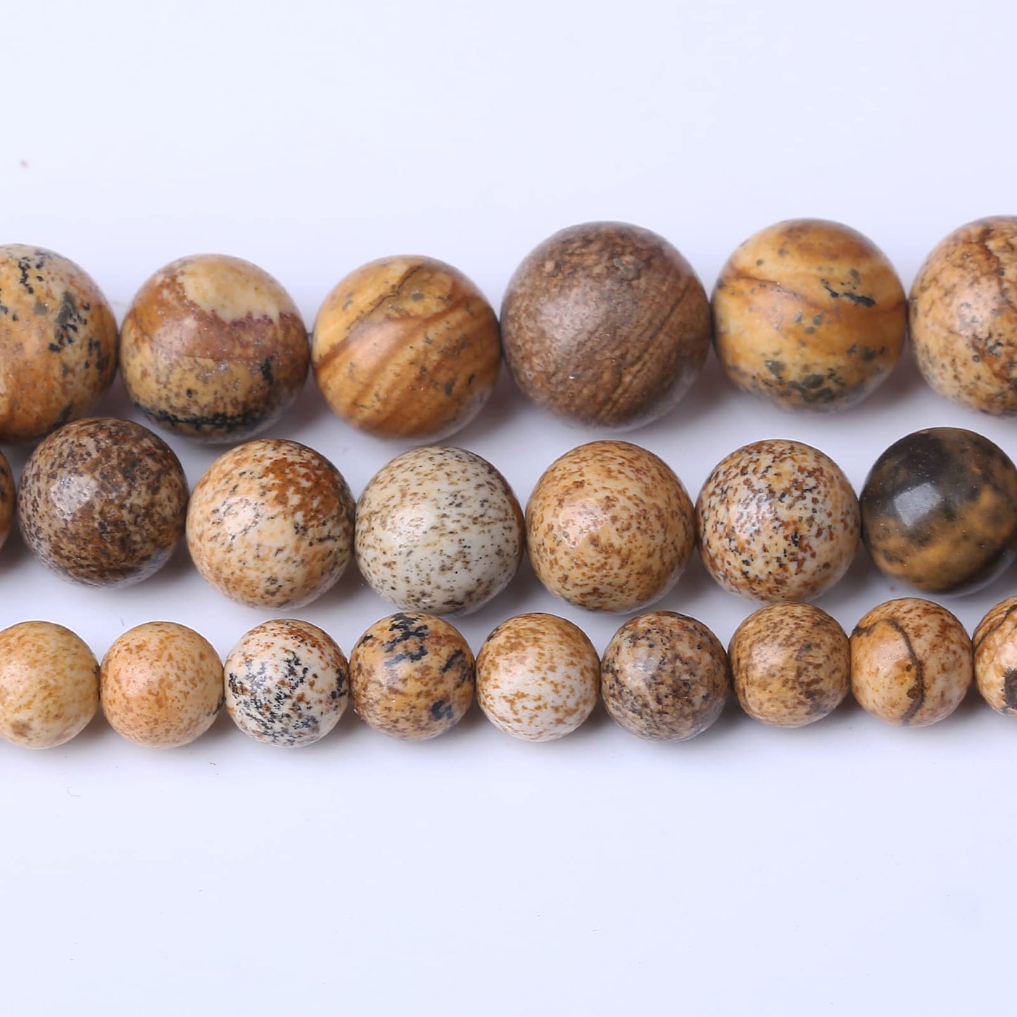 36PCS 10MM Pictures Jaspers Stone Beads Energy Healing Beads for DIY Jewelry Bracelet Necklace Making for Jewelry Making 15" (Pictures Jaspers, 10MM)