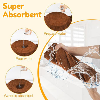 Dog Towels for Drying Dogs Large, Absorbent Microfiber Dogs Bath Towel, 40 x 24 Inch Soft Pet Grooming Towel, Dog Shower & Bath Supplies(Brown)